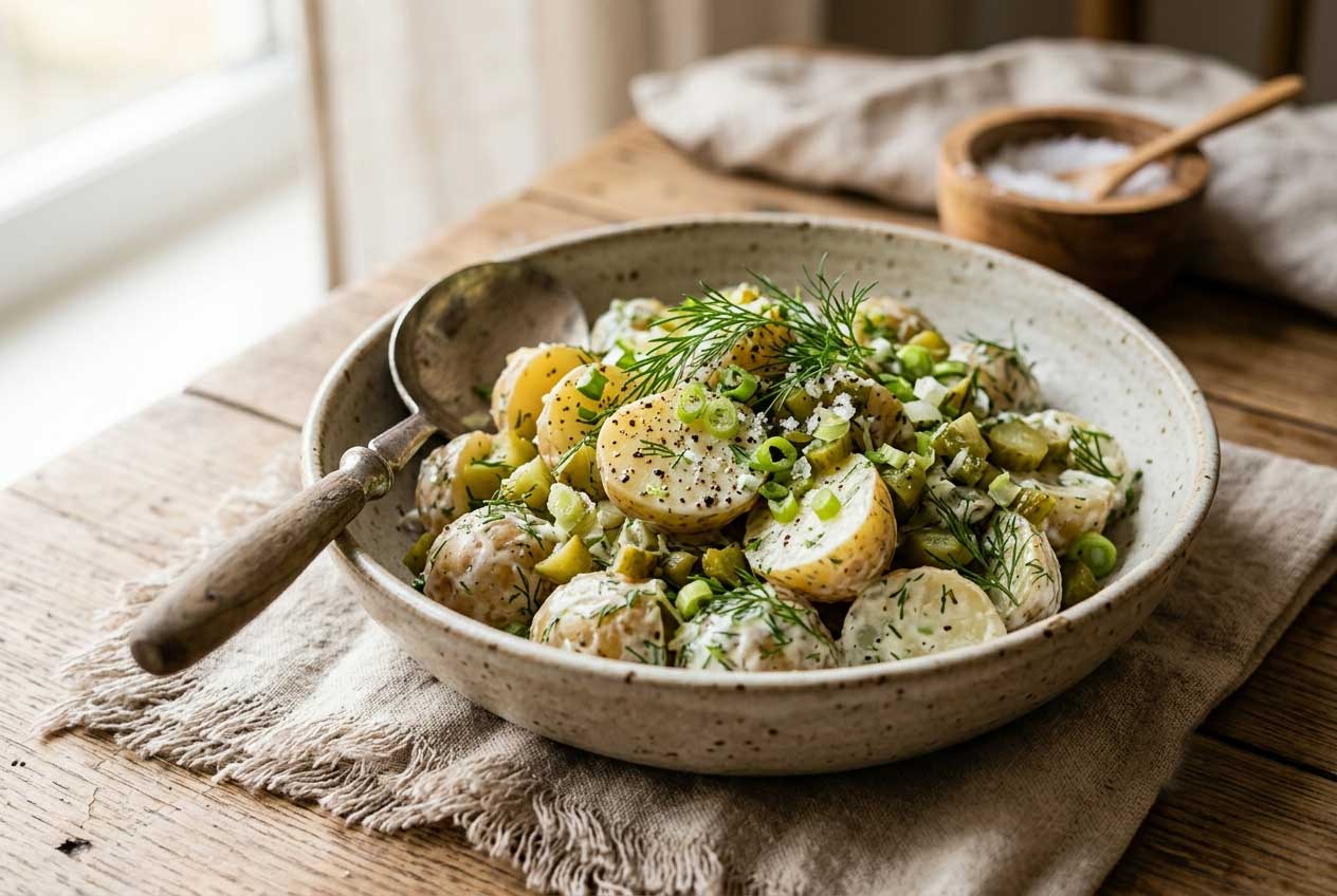 Crunchy Gherkin & Herb Potato Salad
